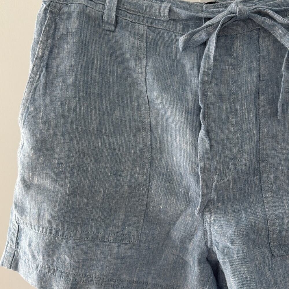 Madewell Light Blue Linen Blend Drawstring Shorts - Picture 3 of 11